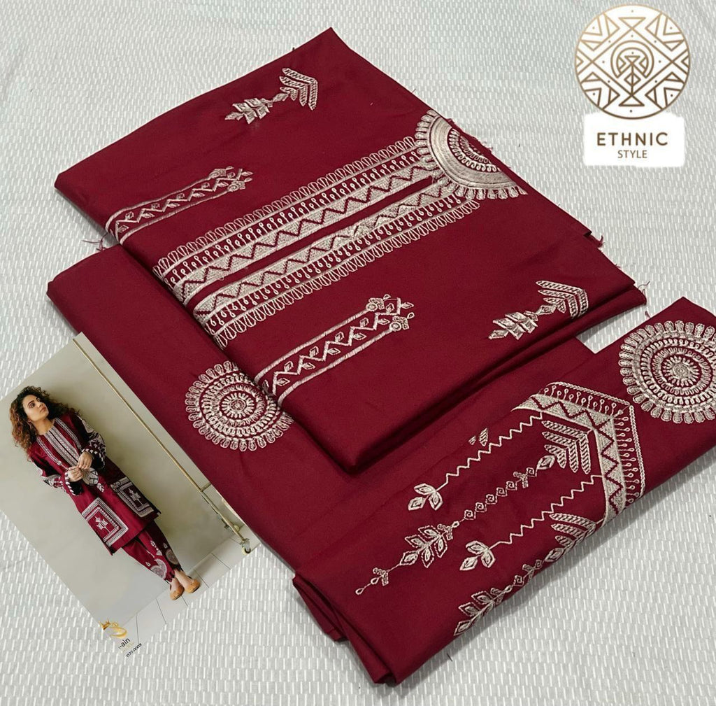 ETHNiC Dhanak Embroided 2 piece D-002