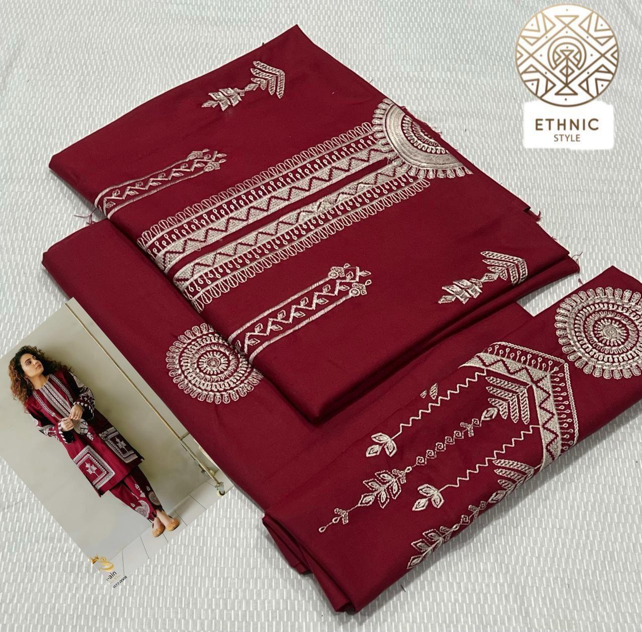 ETHNiC Dhanak Embroided 2 piece D-002