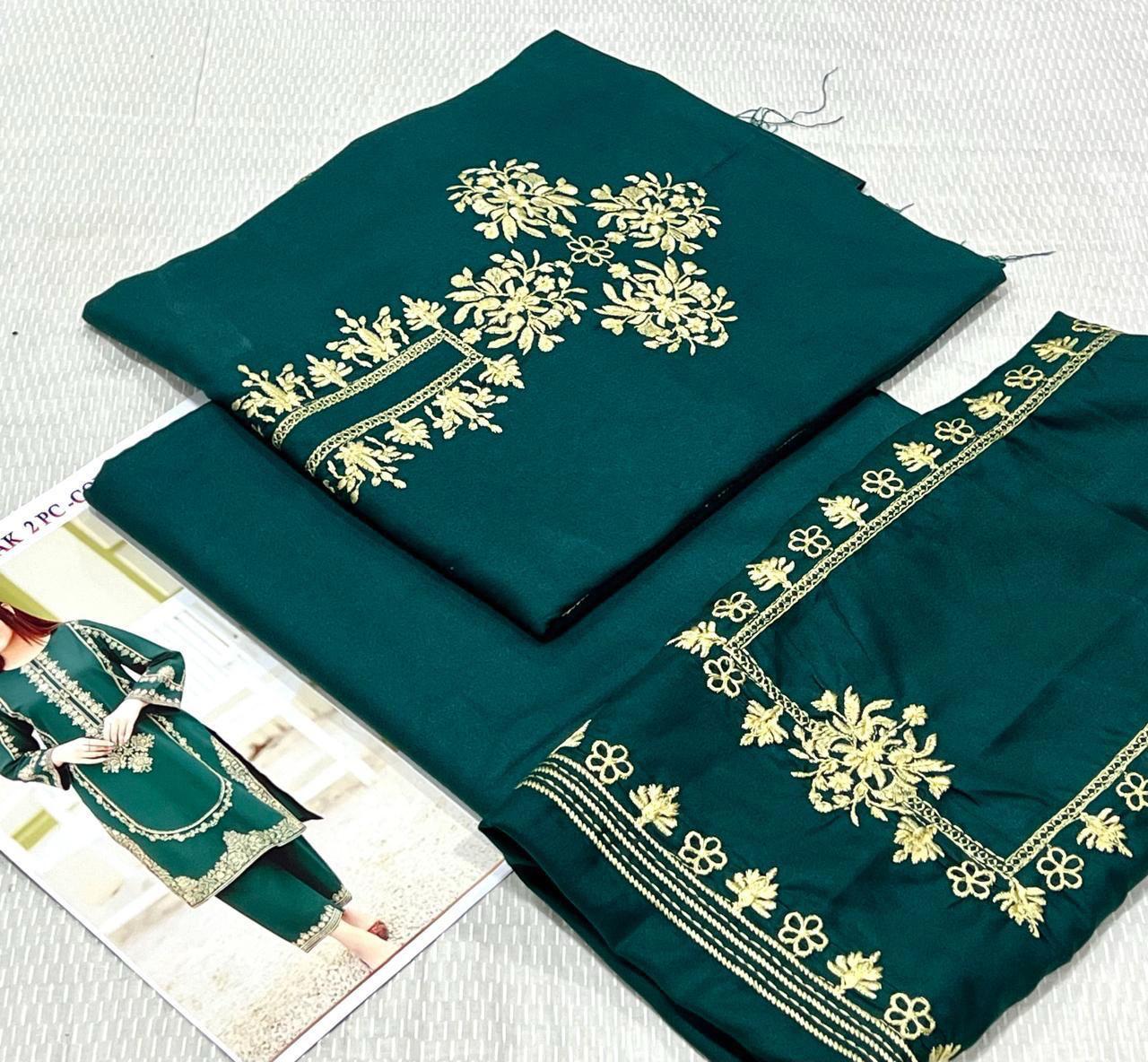 URGE Dhanak Embroided 2 piece D-002