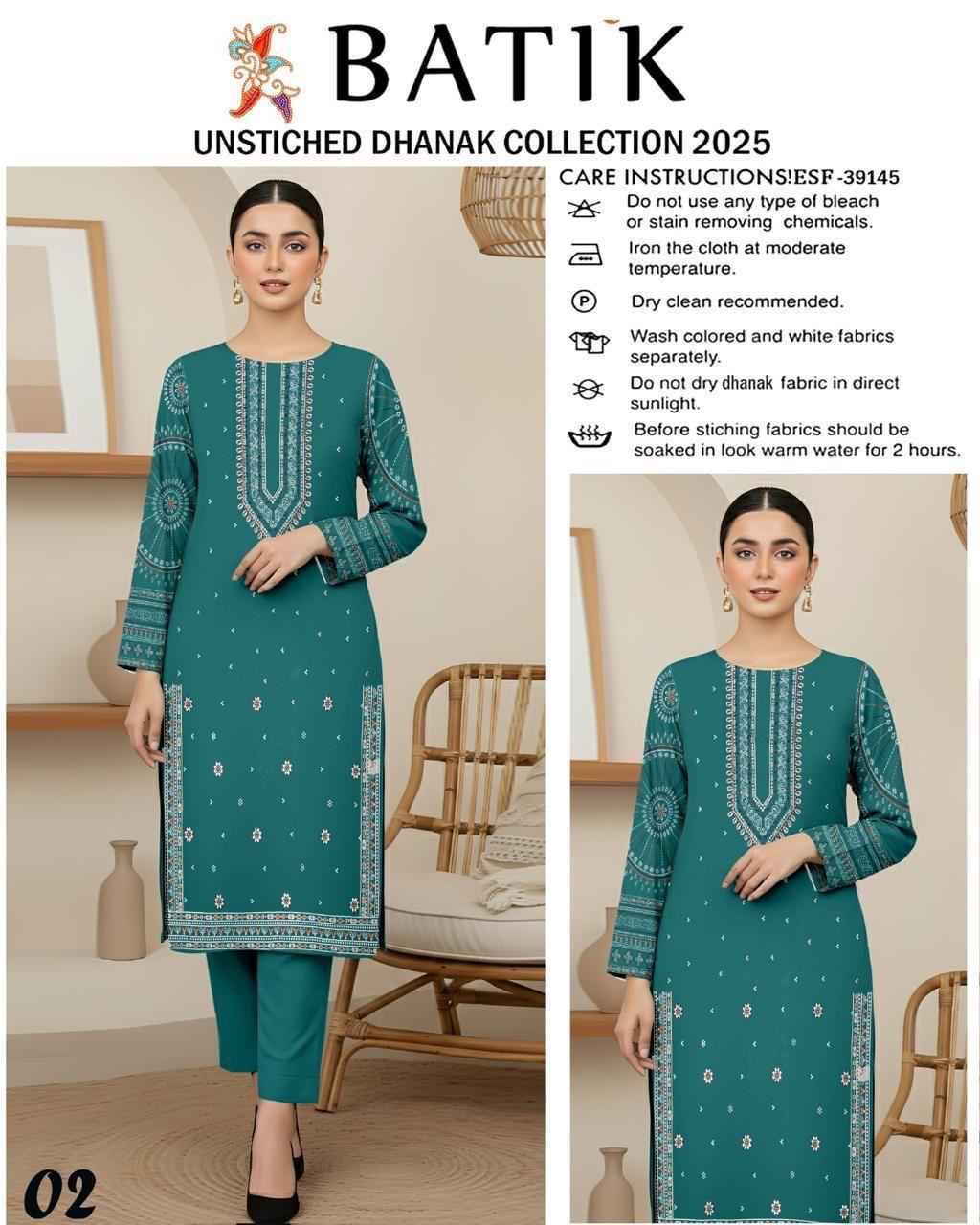 BATIK Dhanak Embroided 2 piece D-001