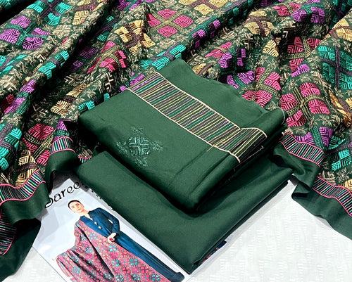 Bareeze Dhanak Embroidered 3piece D-003