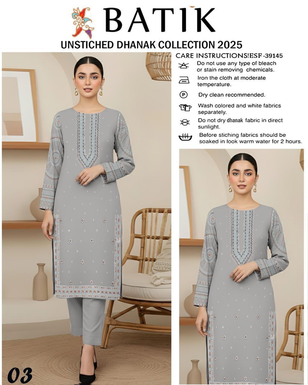 BATIK Dhanak Embroided 2 piece D-002