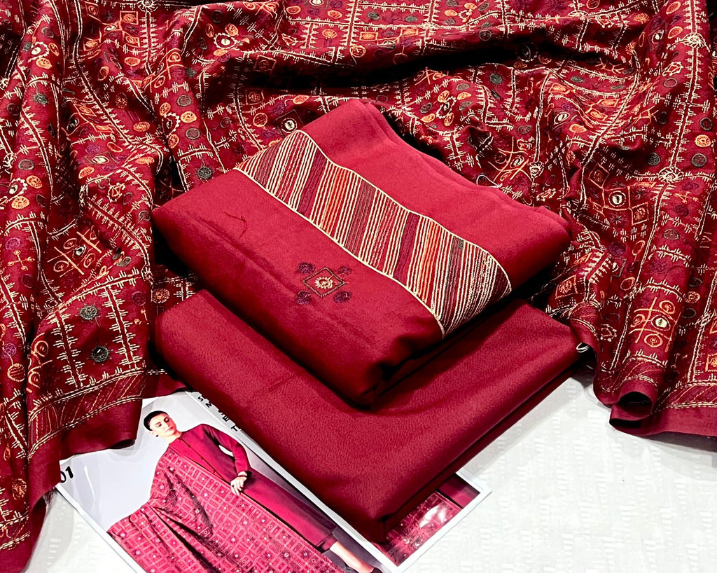 Bareeze Dhanak Embroidered 3piece D-004