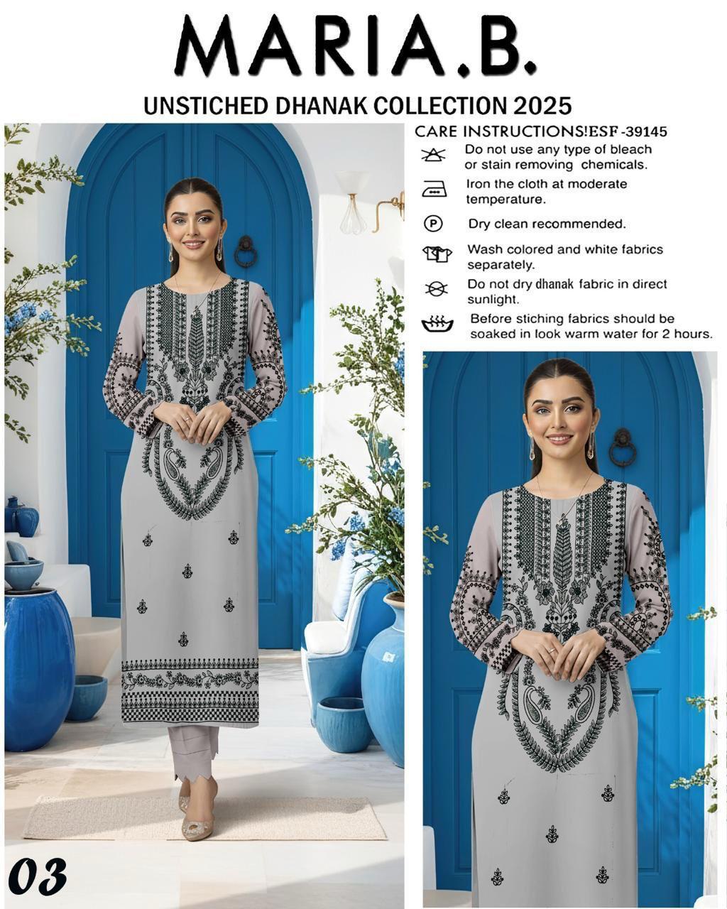 MARIA.B.  Dhanak Embroided 2 piece D-001