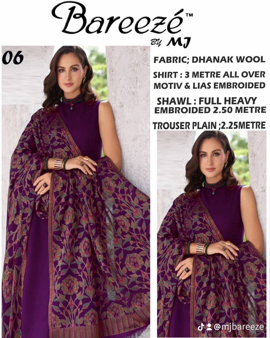 Bareeze Dhanak Embroidered 3piece D-005