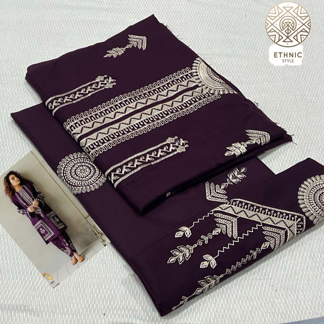 ETHNiC Dhanak Embroided 2 piece D-001